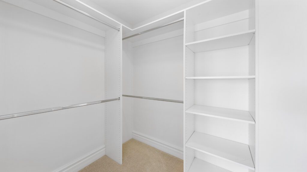 Empty and spacious closet space